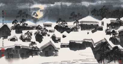 徐希 1989年作 瑞雪图 镜心